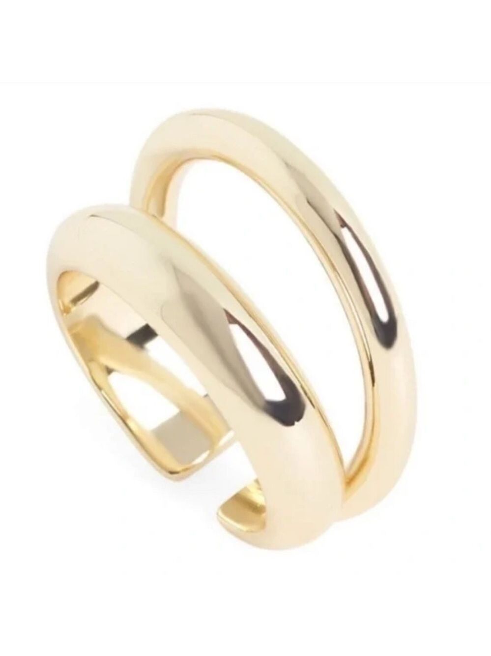 LOREN STEWART × CURATEUR Women’s Gold Deux Open Band Ring Size 7